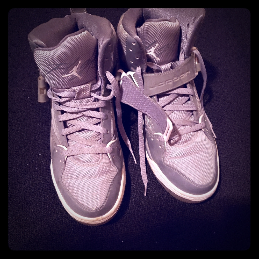 Nike Air Jordan Flight 45 High Tops Gray
